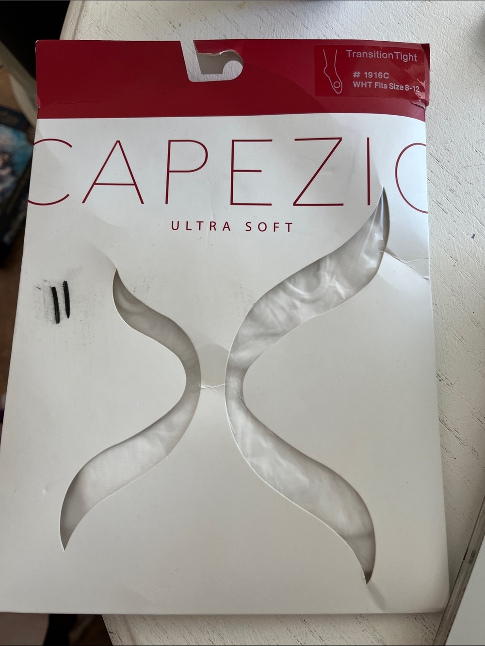 Capezio Transition Tights White Size 8-12